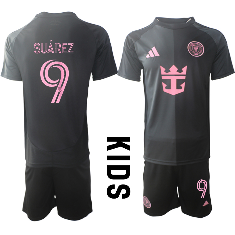 Youth 2025-2026 Club Inter Milan CF away Black #9 Soccer Jersey->youth soccer jersey->Youth Jersey